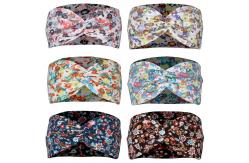China 100% cotton Women Head Scarves Floral Elastic Headband for Running supplier