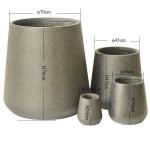 Enhance Your Garden With Elegant Fiber Clay Planters Round Shape