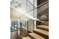 China Stylish Stainless Steel Handrails with Crystal Accents for Glass Railing Systems supplier
