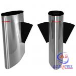 Enter Exit RFID Card / Fingerprint / ESD Tester Flap Barrier Turnstile Automatic Control System for sale