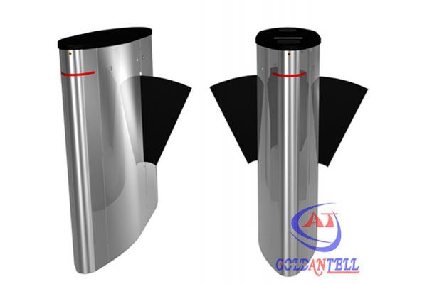 Enter Exit RFID Card / Fingerprint / ESD Tester Flap Barrier Turnstile Automatic Control System
