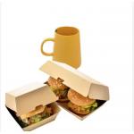 Low MOQ Custom Eco-Friendly Hamburger Boxes Biodegradable Kraft Paper Takeaway Fast Food Packaging for sale