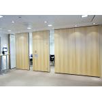 Wooden Surface Folding Operable Partition Walls For Office With Sliding Doors for sale