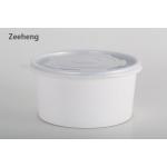 Round Shape White Kraft Paper Aluminium Foil Inside PE Coated Bowl Food Packaging for sale