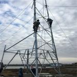 Hot Dip Galvanized Steel Lattice Transmission Line 33KV Tower for sale
