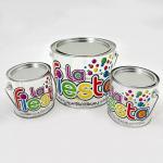 Black 50kg Metal Tin Bucket With Ring Lock Customized Color Printing for sale