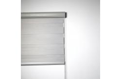 China Dark Gray Light Control Zebra Roller Curtains For Windows supplier