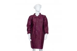 China 5pcs/Bag Dustproof Disposable Lab Coats With Shirt / Korean / Knitted Collar Style supplier