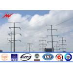 Round 5mm 20m High Mast Lighting Poles With 2 Cross Arm For Power Distribution for sale