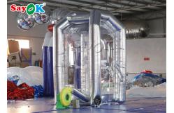 China Gray Cube Inflatable Grab Money Machine With Air Blower For Commercial supplier