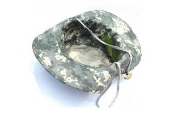 China Waterproof Camouflage Wide Brim Fishing Hat 58cm With String supplier