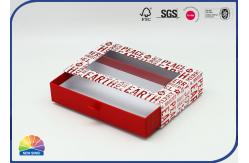 China Ribbon Handle Two Piece Gift Package Drawer Box With Visible Window supplier