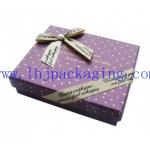 paper box with foil stamping logo and ribbon for sale