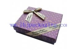 China paper box with foil stamping logo and ribbon supplier