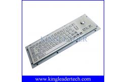 China Brushed Metal Industrial Panel Mount Keyboard With 25mm Diameter Trackball supplier