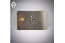China Laser Cut Gold Silver Metal Membership Card with Ic Contact Chip Diamond Inlay supplier