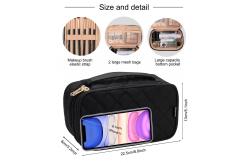 China Lager Capacity Double Layer Toiletry Bag With Handle supplier