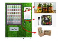 China Touch Screen Refrigerated Salad Vending Machine , Healthy Food Vending Locker With Lift supplier