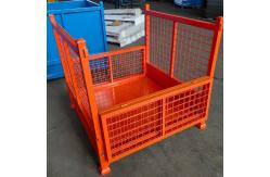China Sturdy Warehouse Storage Steel Metal Pallet Racks Orange Steel Shelf Tray supplier