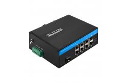 China Black Gigabit Network POE Unmanaged Switch 20Km Transmission Distance supplier
