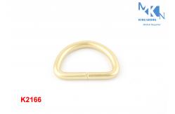 China Iron Hand Polished Purse Rings Hardware , Fashion Style Brass D Ring With Clip supplier