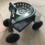 Utility Garden Rolling Work Seat Steerable Rolling Garden Seat Four Wheels for sale