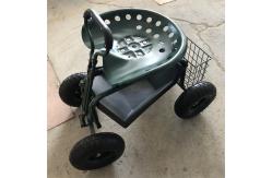 China Utility Garden Rolling Work Seat Steerable Rolling Garden Seat Four Wheels supplier