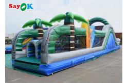 China 48ft Interactive Inflatable Obstacle Course Funny Bouncy House Inftable For Party Events supplier