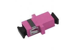China Ceramic Or Plastic SC OM4 SX Adapter / Coupler With Flange supplier