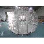 0.8mm PVC 4m Dia Transparent Igloo Clear Bubble Inflatable Dome Tent For Camping / Party for sale