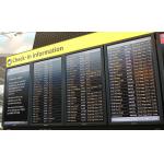 Full Color Rolling Information Indoor Airport Led Sign More Than 1000cd / m2 for sale