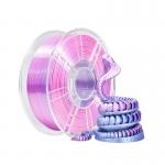 Silk Dual Color Purple Silver PLA Plus Filament Toughness Enhanced 3D Printer Filament for sale