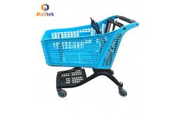 China 220L Plastic Shopping Trolley With Customisable Colours And Heavy Loading Capacity supplier