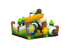 China Children Inflatable Fun City Attractive Sheep Theme Inflatable Outside Amusing Playground supplier