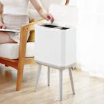 Trash Can with Lid Plastic Garbage Can with Push Button Narrow Modern Waste Basket for Kitchen Slim Dogproof Bedroom Garbage Bin for sale