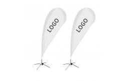 China Custom 90X150CM Teardrop Flag Banners Simple Installation For Event supplier