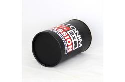 China Fashional Black Cylindrical Paper Can Packaging for Underwear and T-shirt supplier