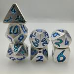 High Temperature Blue Gold Luxury Metal Hand Polished Multipurpose Small Poker Dice for sale