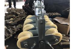 China Nylon Sheave Galvanized Front And Rear Wheels Tandem Sheave Stringing Block supplier