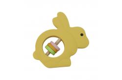 China Eco Friendly Silicone Baby Toys Rattle Rabbit Shape For Toddler supplier