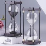 Black 30 Minute Hourglass Sand Timer Custom Logo For Business Gift for sale