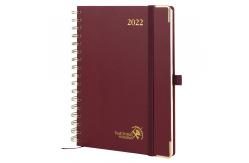 China 2023 Hardcover Spiral Weekly Planner 8.75'' X 6.63'' In Bordeaux supplier