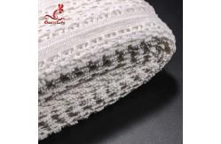 China Stretch Border Water Soluble Lace Trim / White Lace Ribbon 4.5cm Width supplier