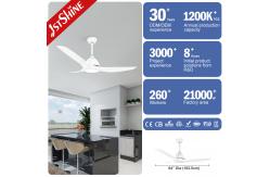 China Remote Control Plastic Ceiling Fan With Integrated 18 Watt LED Light supplier