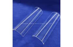 China Custom High Temperature Resistant Transparent Semicircular  Quartz Glass Tile supplier