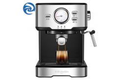 China Italian 220V Home Coffee Machine With Milk Frother Black supplier