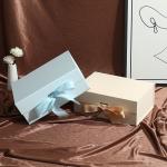 Make up Cosmetics Shirts Shoes Packaging Foldable Custom Logo Storage Box with Ribbon and Logo Printing for sale
