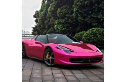 China Bubble Free Moisture Proof Pink Chrome Car Vinyl Wrap Mirror Effect supplier