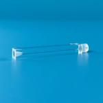 Fused Transparent Quartz Tube One End Horn Bore And Other Square Bore for sale