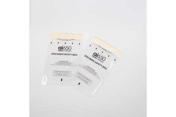 Medical Plastic Specimen Transport Biohazard Lab Bags With Double Pouches